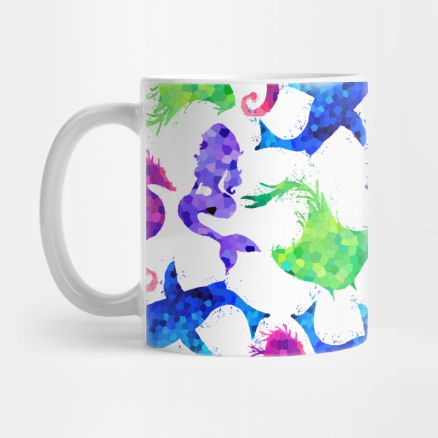 Colorful Underwater Creatures Pattern by ZeichenbloQ